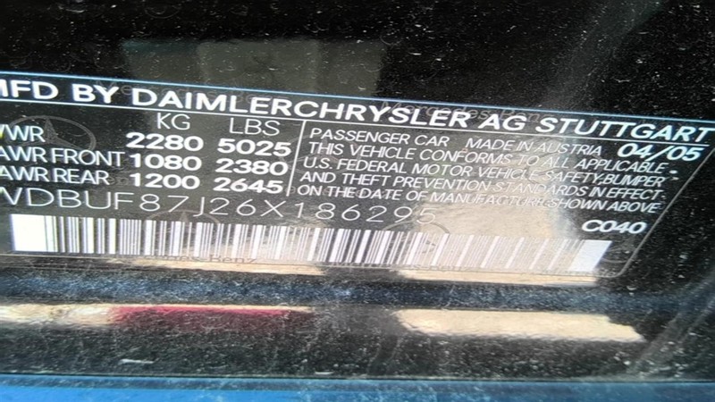 Starter Motor 204 Type C350 RWD Plant VIN A Fits 05-09 MERCEDES C-CLASS 1581516