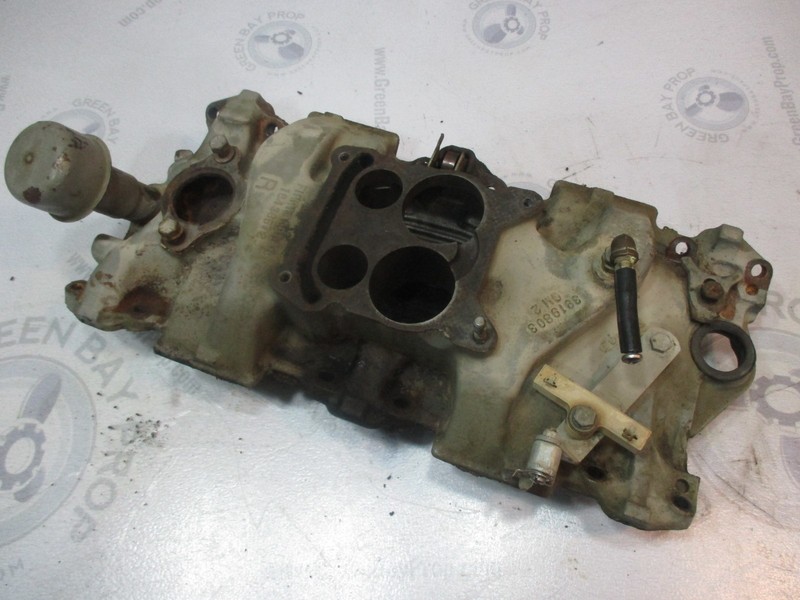 3931575 OMC V8 Chevy Stringer Stern Drive 4 Barrel Intake Manifold 3919803