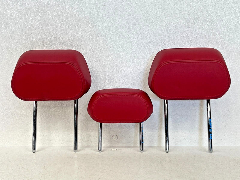 ⭐2017-2022 ALFA ROMEO GIULIA REAR RIGHT/MIDDLE/LEFT HEADREST RED SET OEM LOT2469