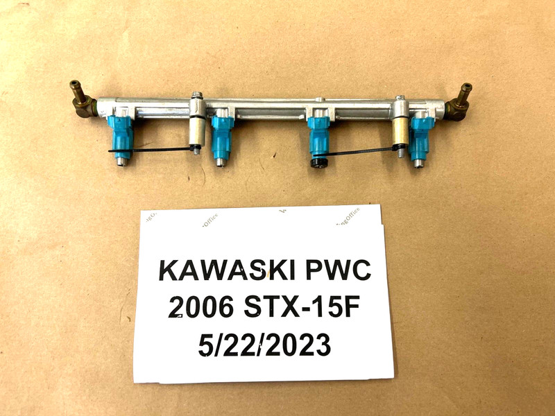 2005-2012 Kawasaki OEM FUEL PIPE AND INJECTORS 32144-3705 STX-15F Ultra
