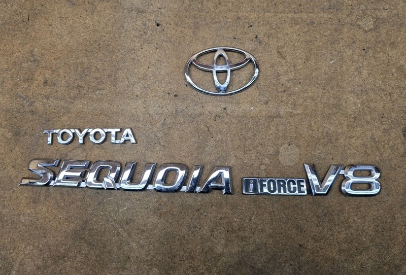 2001 - 2007 Toyota Sequoia iFORCE V8 Limited Emblem Badge Logo 4 Pcs OEM Chrome