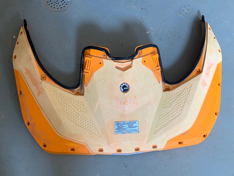 15 Seadoo Spark Rear Hull Cover Deck Body Panel Upper Orange Sea Doo