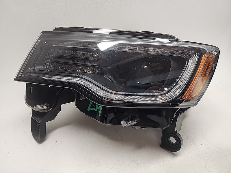 17-21 Jeep Grand Cherokee Black Left LH Xenon HID Non-AFS Headlight OE Very Good