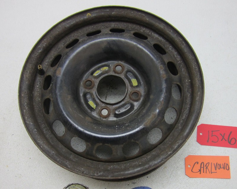 WHEEL 15 X 6 INCH STEEL RIM SPARE TIRE USED CAR fits 00 01 02 03 04 VOLVO S40