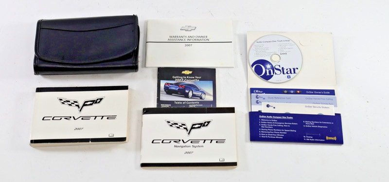 2007 Chevrolet Corvette Coupe/Conv Owner Manual Nav CD OnStar Wty Leather Case
