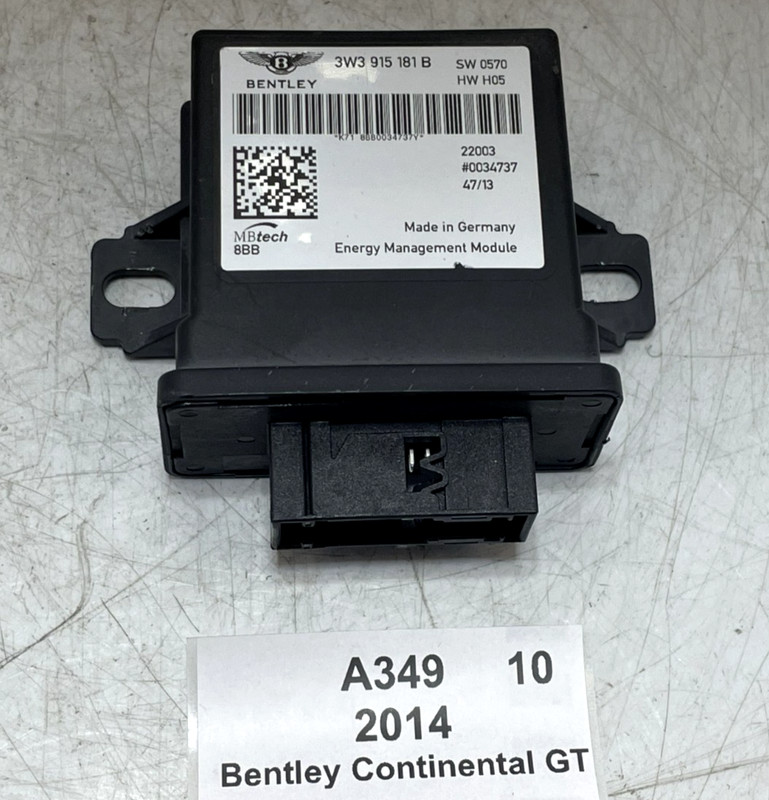 ✅ 2012-2018 OEM Bentley Continental GT Energy Management Control Module