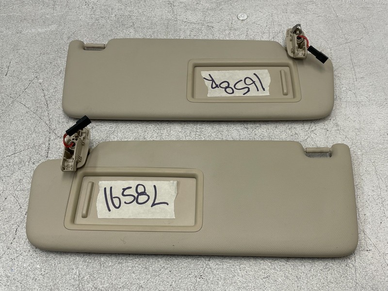 2020-2024 Audi A5 Sportback Left & Right Sunvisor Visor Set Pair Beige OEM 1658