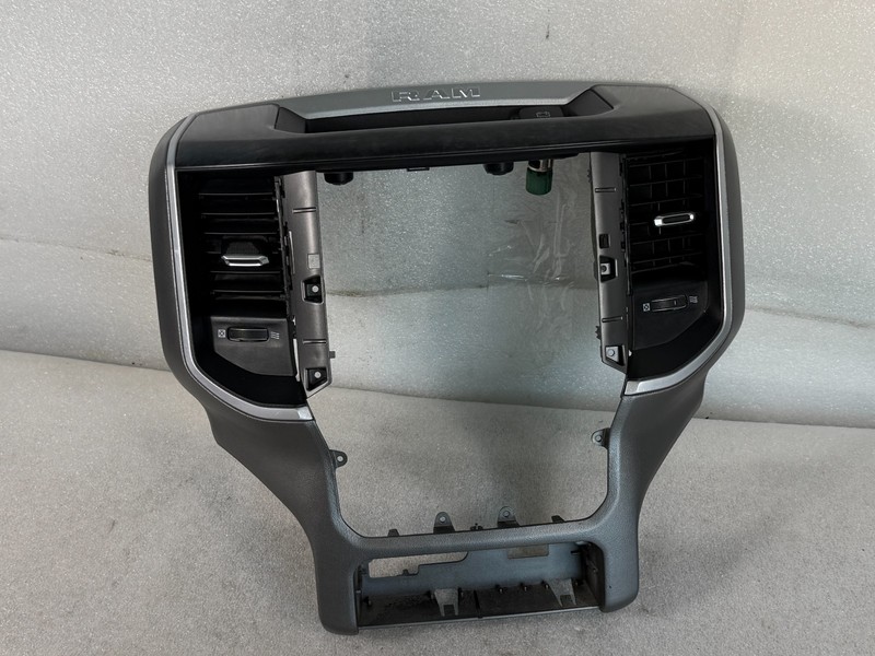 2021 DODGE RAM2500 Center Dash Radio Bezel Black W/Dual Air Vents OEM 5YU423XLAF