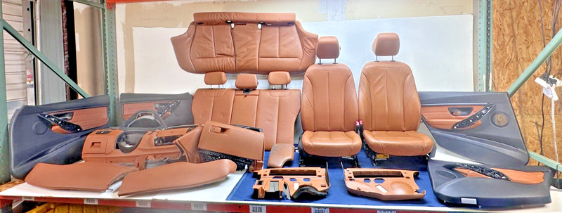 11-19 BMW F30 Saddle Brown COMPLETE INTERIOR SWAP Seat Dashboard Door Panel OEM