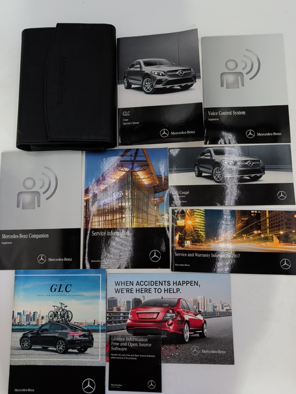 2017 Mercedes Benz GLC Factory Owners Operators Manual Set With Case
