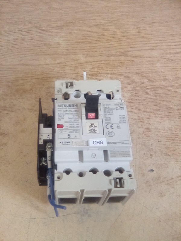 Mitsubishi NF100-HRU3005 5Amp 3Pole No-Fuse Breaker W/Auxiliary Switch