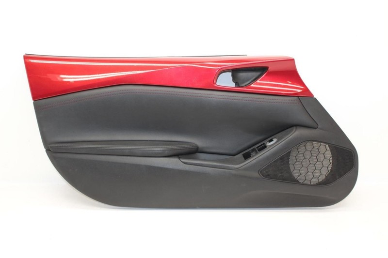 16-23 Mazda MX-5 Miata ND Red Driver Left Front Door Trim Panel