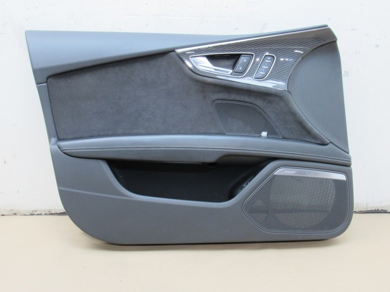 Audi RS7 C7 2016 Front Left Driver Door Panel Trim Cover Carbon Alcantara 12-18*