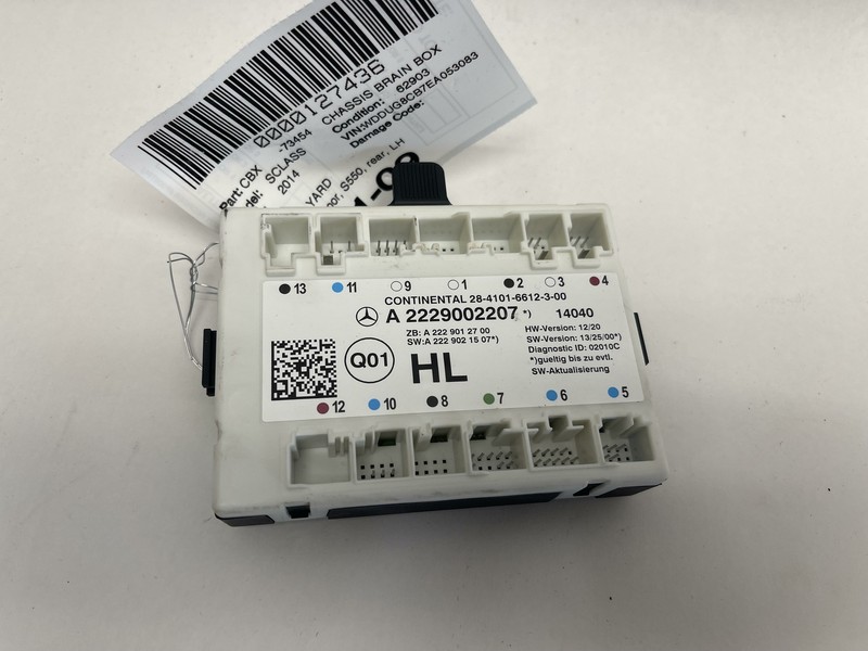 2014-2017 MERCEDES S-CLASS S550 W222 REAR LEFT SIDE DOOR CONTROL MODULE UNIT OEM
