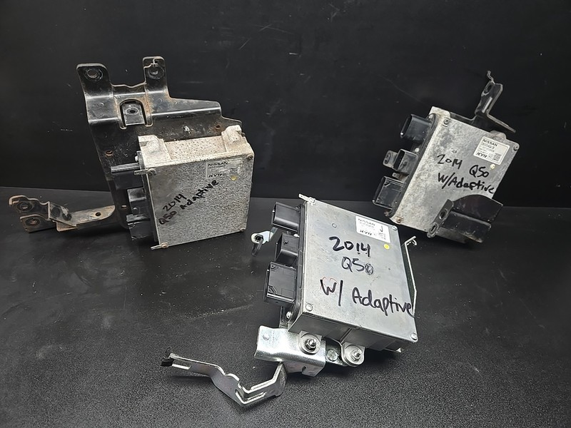 14-15 INFINITI Q50 HYBRID AWD ADAPTIVE POWER STEERING CONTROL MODULES 3 SET OEM