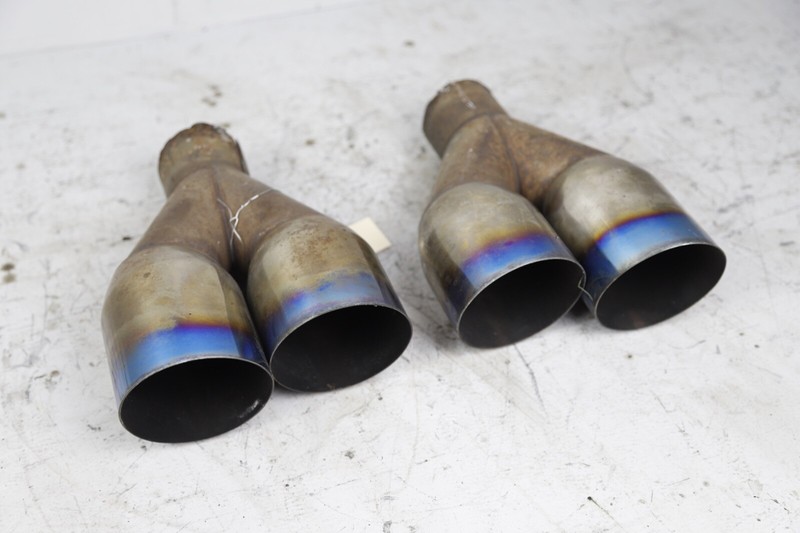 2014-2016 BMW 428i F32 F36 LEFT & RIGHT REAR DUAL EXHAUST TIP SET BLUE
