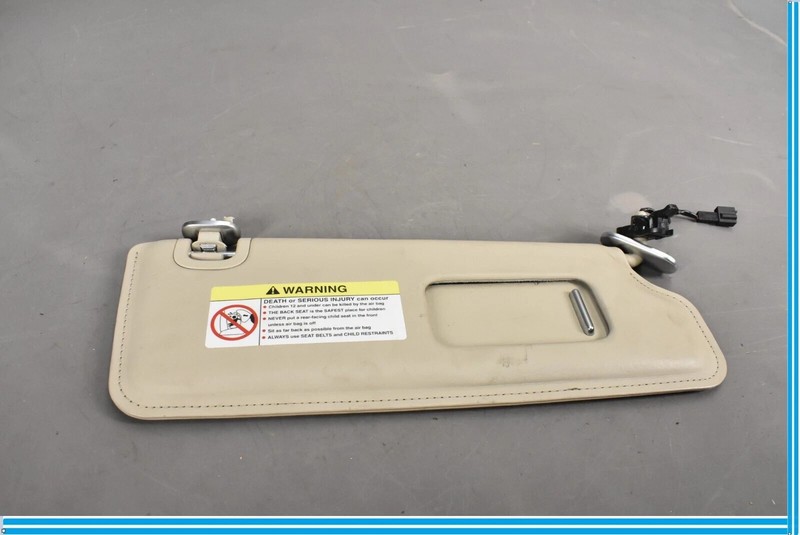 03-18 Bentley Continental Right Passenger Side Sun Visor Shade Sunvisor Tan OEM