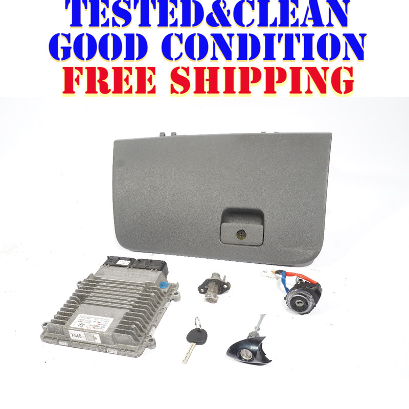 11 - 14 HYUNDAI SONATA IGNITION SET KEY LOCK MODULE GLOVE BOX OEM