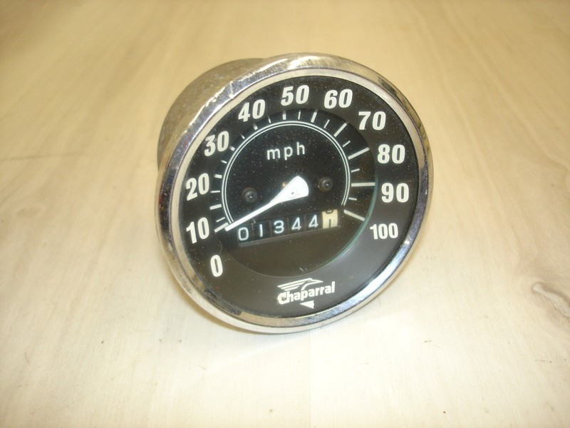 Vintage Chaparral snowmobile0-100 MPH Speedometer Gauge used
