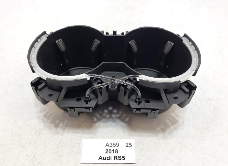 ✅ 18-19 Audi RS5 Coupe Front Center Console Dual Cup Holder Black*