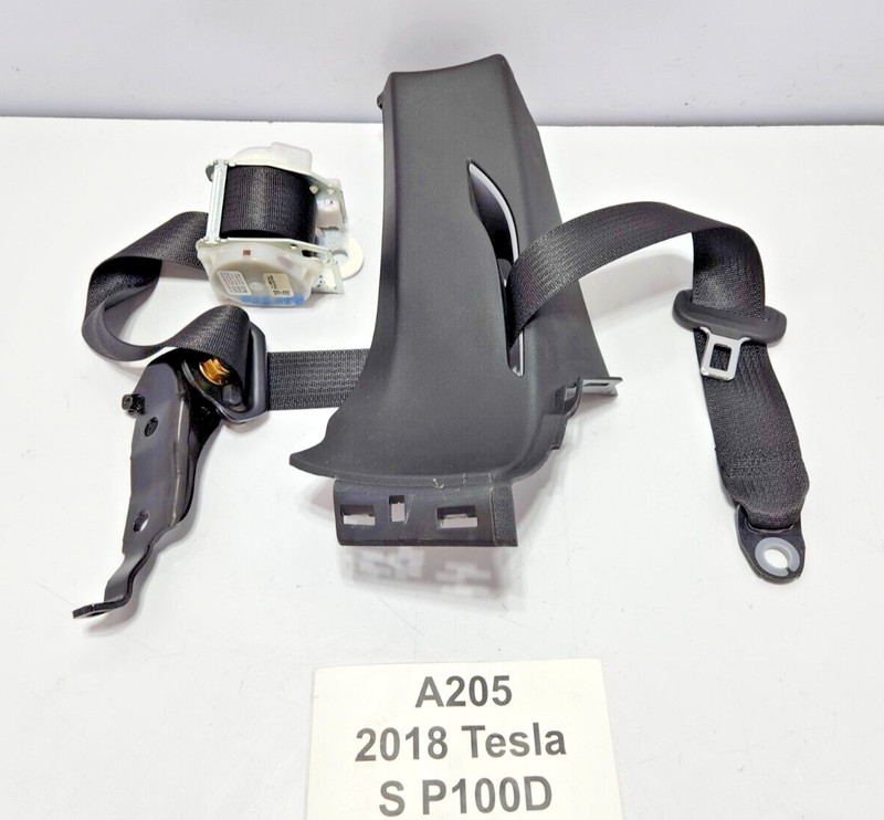 ✅ 2012-2020 OEM Tesla Model S Rear Right Passenger Seatbelt Retractor W/ Trim