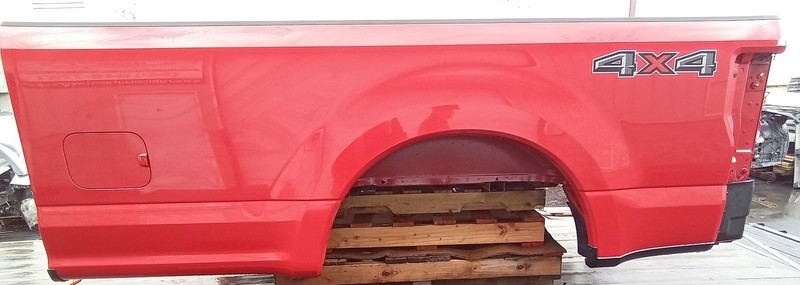 2017-2022 Ford F-250 F-350 8' Bed Box SRW Red without Wheel Molding or 5th Wheel
