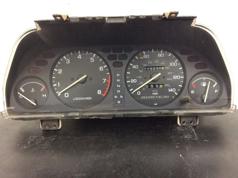 90-91 Integra LS AT Instrument Cluster Speedo Tacho Meter Gauges 115k Used OEM