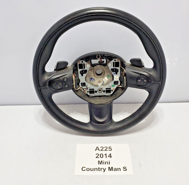✅ 11-16 OEM Mini Cooper R60 R61 Sport Steering Wheel Black Leather W/ Shifters
