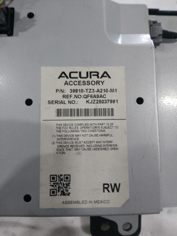 2020 Acura TLX Infotainment Display Cluster Blue OEM 39810TZ3A21 90K Miles