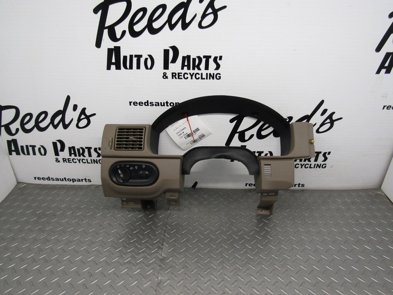 2002-2005 FORD EXPLORER OEM TAN INSTRUMENT CLUSTER BEZEL DASH TRIM WITH SWITCHES