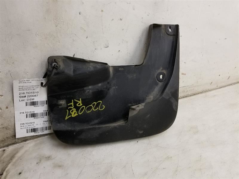 2010 TOYOTA SEQUOIA SR5 PASSENGER SIDE FRONT MUD FLAP