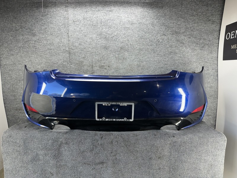 INFINITI Q60 2017-2022 OEM REAR BUMPER COVER WITH SENSORS AND HARNESS ASSEMBLY