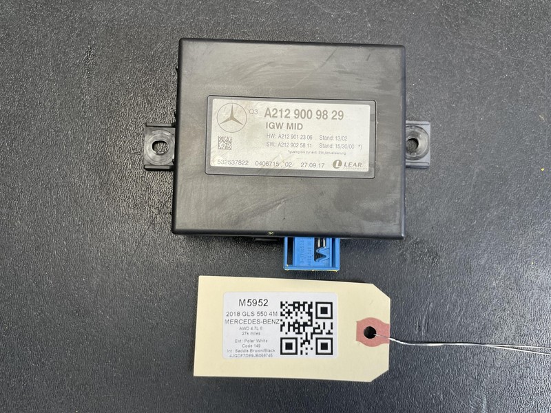 Gateway Control Module 2018 Mercedes GLS 550 2129009829 2017 2019