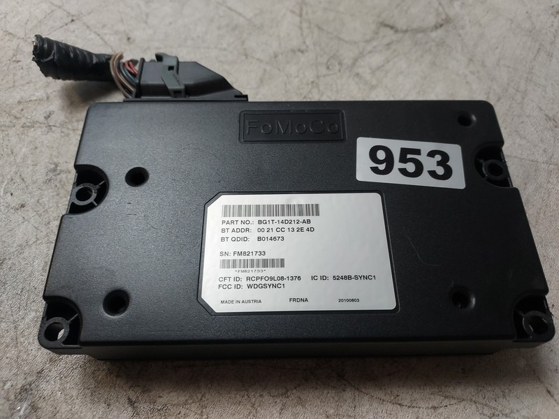 2009-2010 Ford Focus Communication Sync Module BG1T-14D212-AB OEM