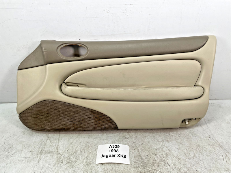 ✅ 97-02 OEM Jaguar XK8 Right Passenger Side Door Panel Leather Oatmeal