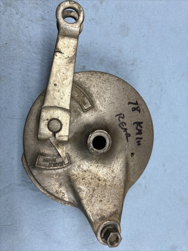 1978 Kawasaki KM100 Rearwheel Brake Hub Brake Pads Good