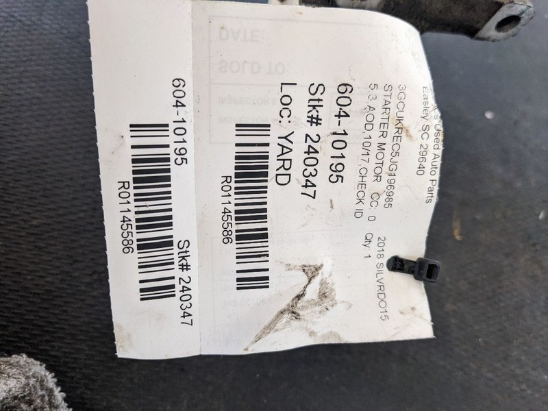 Starter Motor ID 12655055 Fits 15-20 SUBURBAN 1500 1145586