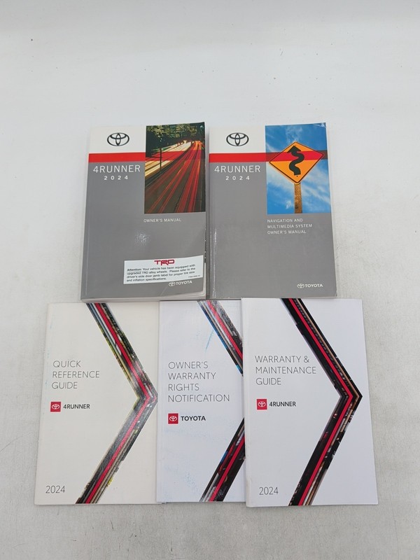 2024 Toyota 4RUNNER Factory Owners Manual Set Navigation SR5 Premium TRD.