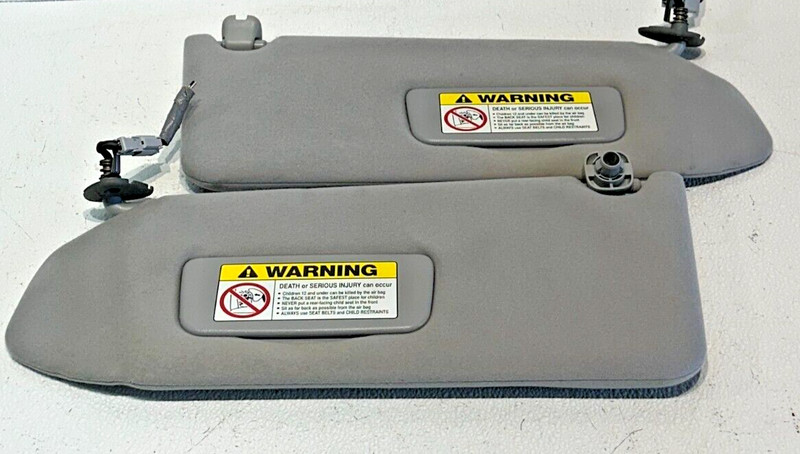 2003 HONDA PILOT PAIR OF FRONT ILLUMINATED SUN SHADE SUNVISOR VISORS, GRAY G