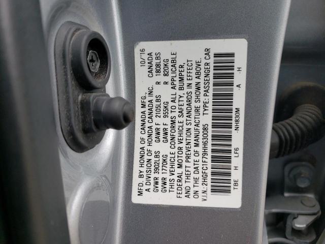 Used Speedometer Gauge fits: 2017 Honda Civic MPH Sedan EX Grade A
