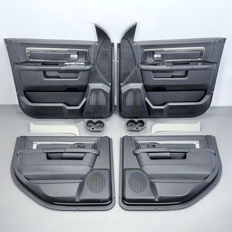 ✅ 2013-2024 RAM 1500 Classic 2500 3500 Sport OEM (4) DOOR TRIM PANEL SET Black