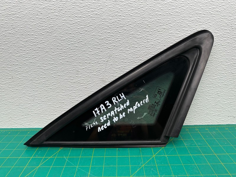 17-20 Audi A3 S3 Sedan REAR LEFT SIDE QUARTER PANEL WINDOW GLASS OEM