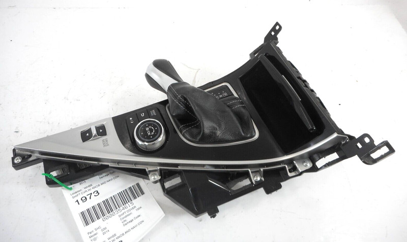 Infiniti Q50 Center Console Shifter Trim Surround W/ Boot & Knob OEM 2014