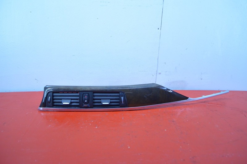 12-15 BMW F30 328i FRONT CENTER DASHBOARD WOOD TRIM AC VENT OEM