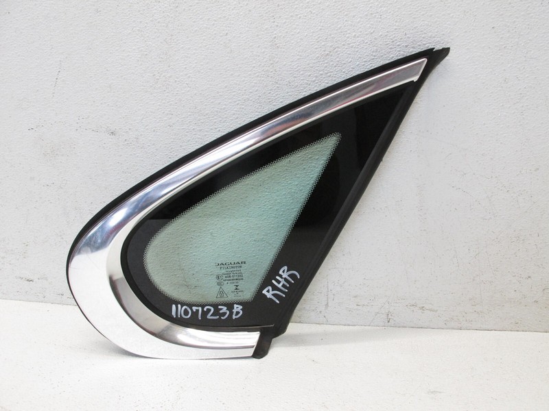 16-19 JAGUAR X260 XF SEDAN GLASS WINDOW QUARTER VENT REAR RIGHT OEM 110723B