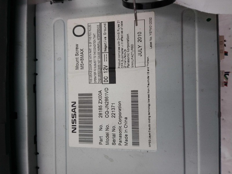 2011 Nissan Altima A/C Selector Switch OEM Silver 84K Miles NJ25-25292-639739