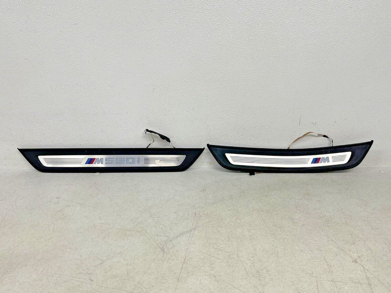 ⭐2017-2023 BMW M550I XDRIVE G30 REAR DOOR SILL SCUFF PLATE PANEL SET OEM LOT2533