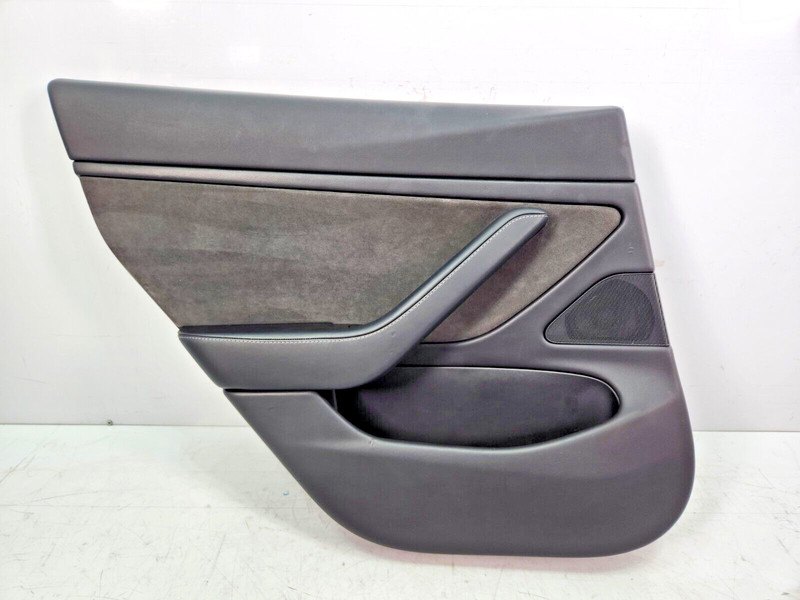 ✅ 17-20 OEM Tesla Model 3 Rear Left Driver Interior Door Panel Leather Trim *