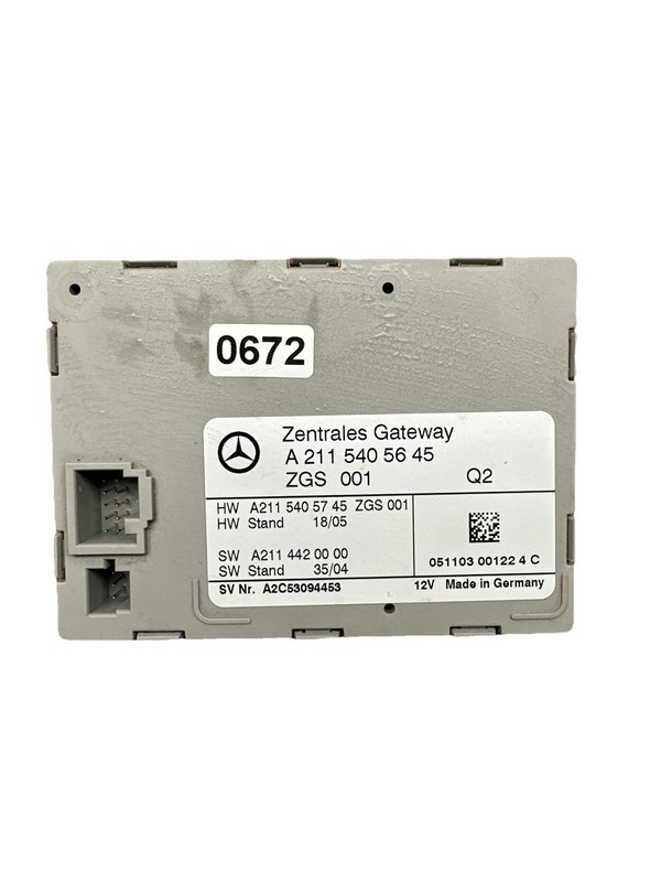 ✅ 03-11 Mercedes W219 CLS500 E500 Central Gateway Control Module 2115405645 OEM