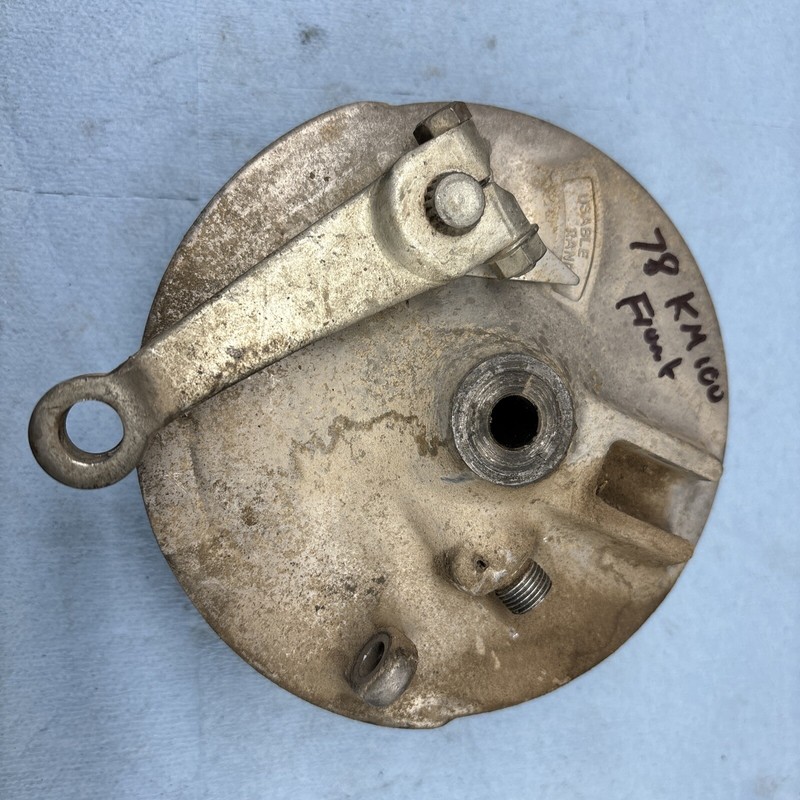 1978 Kawasaki KM100Front wheel Brake Hub And Speedometer Drive Gear Good